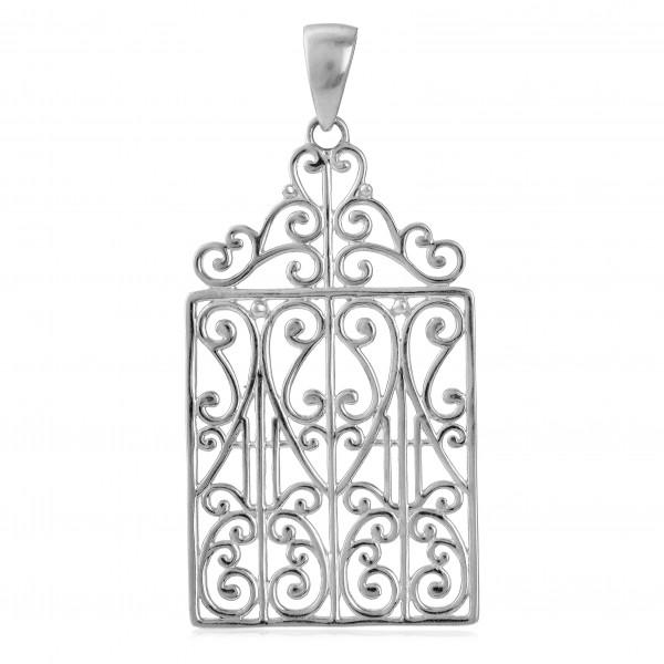 Southern Gates Sterling Silver Scroll Gate Pendant