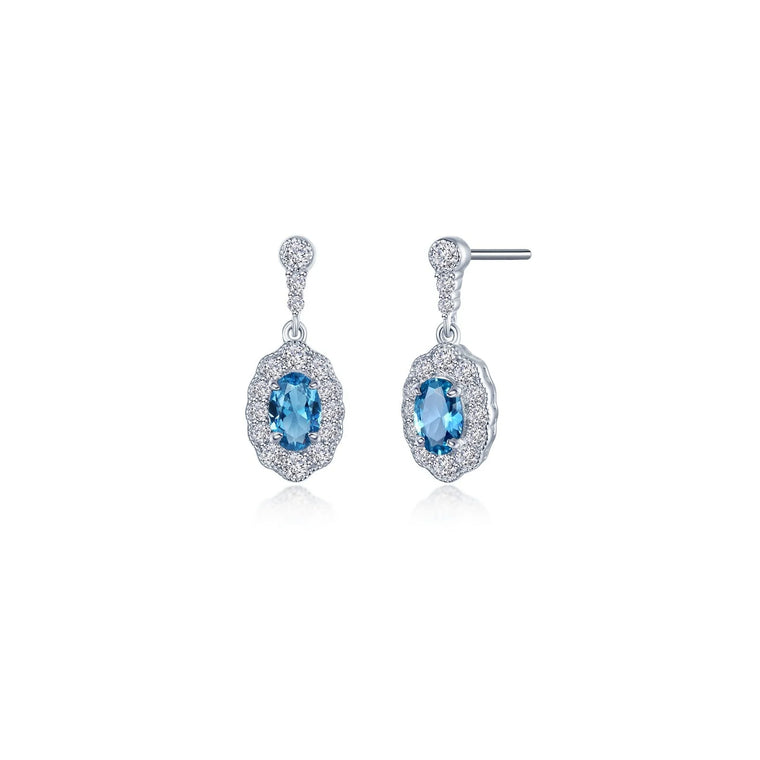 Lafonn Sterling Silver Blue Topaz Cloud Essence Earrings  (100449)