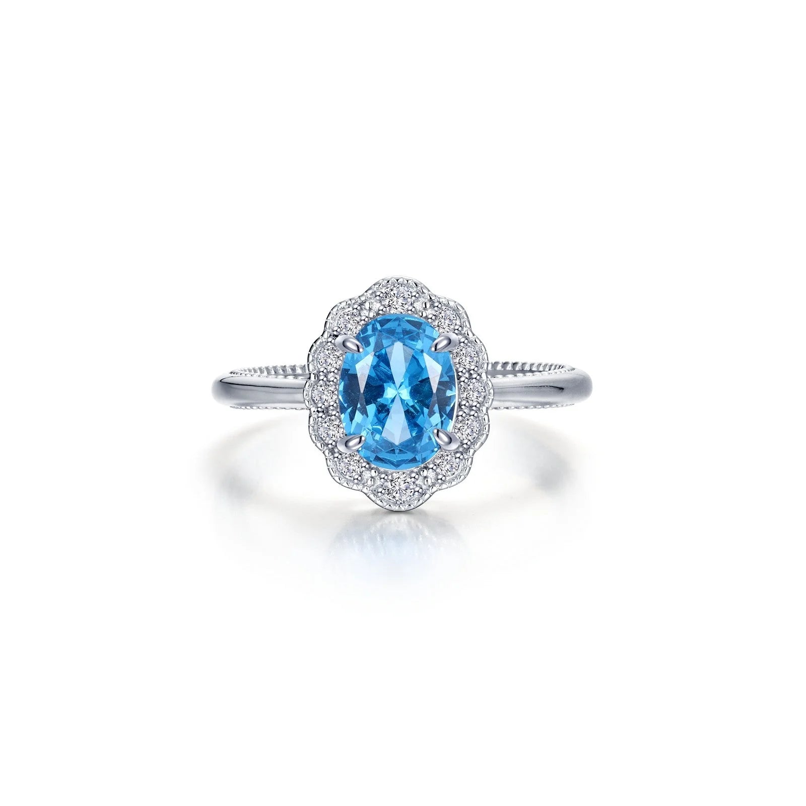 Lafonn Simulated Blue Topaz Twilight Essence Ring  Size 7