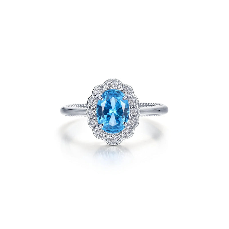 Lafonn Simulated Blue Topaz Twilight Essence Ring  Size 7