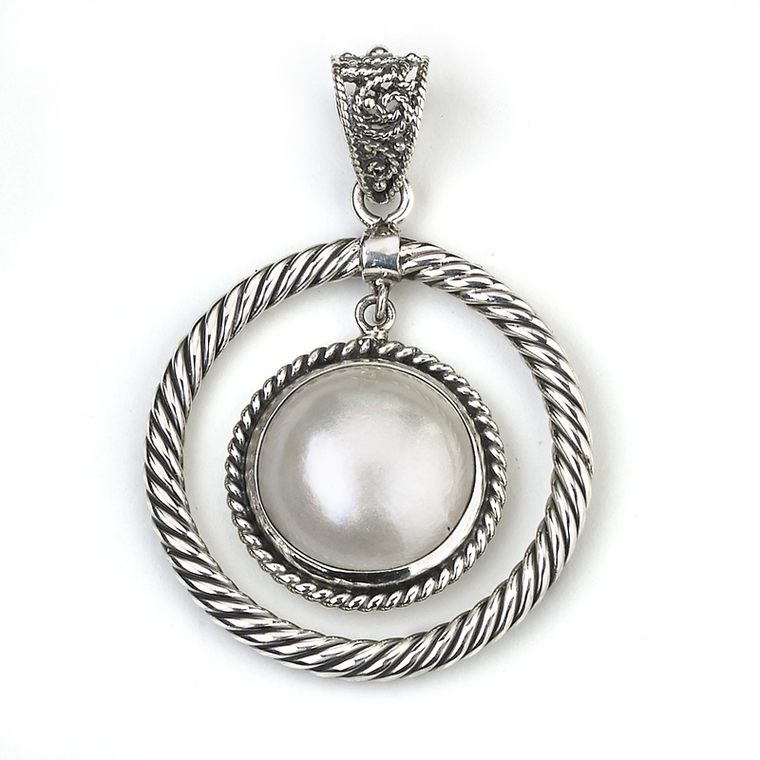 Samuel B. Sterling Silver Mabe Pearl Pendant (100564)