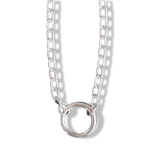 Southern Gates Oval Link Necklace with Hinged Ring(100713)