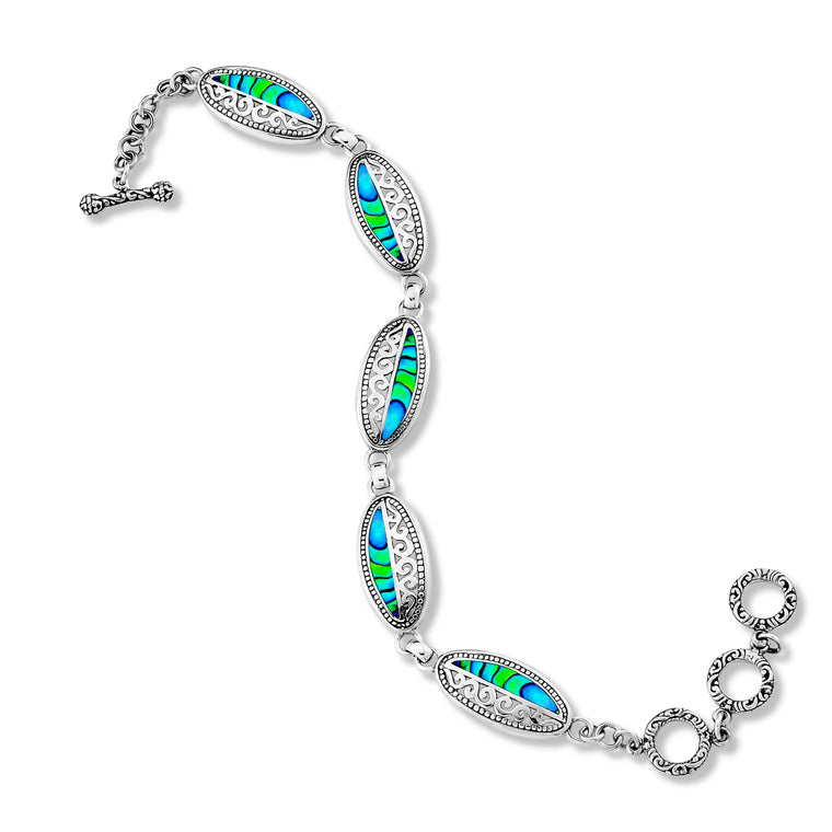 Telmoyo Silver Abalone Bracelet by Samuel B. (99807)
