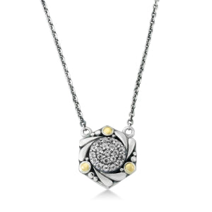 Samuel B. Sterling Silver and 18K Yellow Gold White Topaz Pendant (98580)