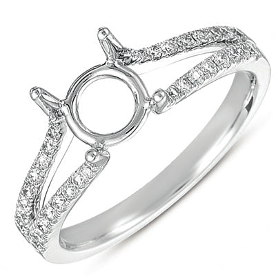 S. Kashi 14K White Gold .31ctw Diamond Engagement Ring Semi-Mount (80242)