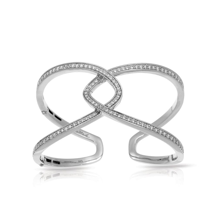 Belle e'toile Sterling Silver Duet Bangle, Medium (81346)