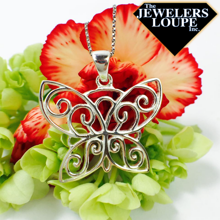 Southern Gates Sterling Silver Butterfly Pendant (82756)