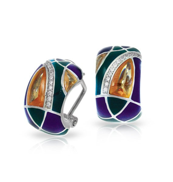 Belle e'toile Sterling Silver Tango Champagne Earrings