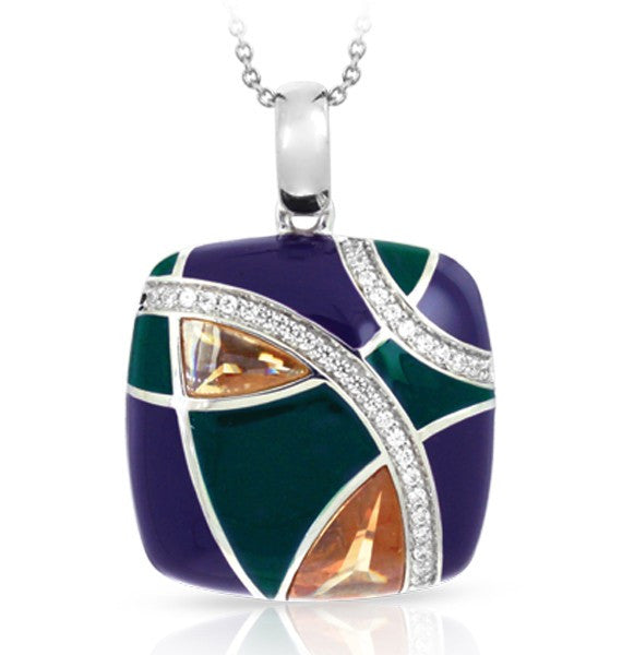 Belle e'toile Sterling Silver Tango Champagne Pendant