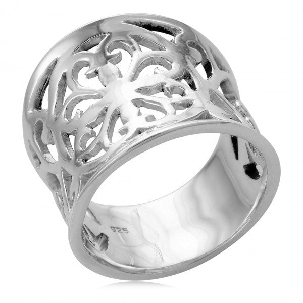 Southern Gates Heart Scroll Saddle Ring