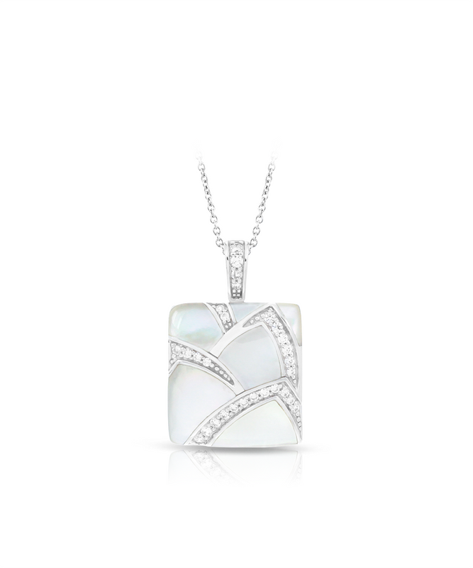 Belle e'toile Sterling Silver Sirena White MOP Pendant