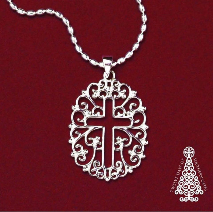 Southern Gates Sterling Silver Filigree Cross Pendant (90160)
