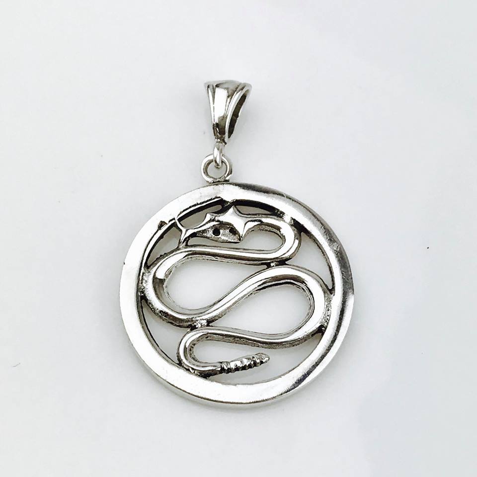 Sterling Silver Charleston Gates Philip Simmons Snake Pendant
