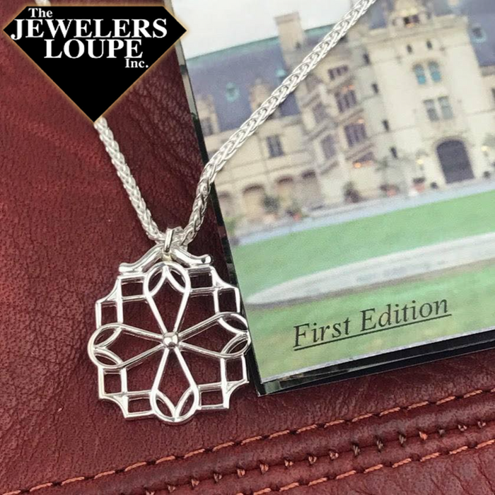 Southern Gates Biltmore Collection Sterling Silver Crossings Pendant and Chain
