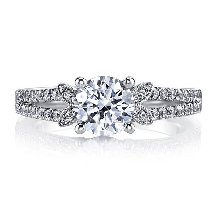 Mars 14K White Gold 0.37ctw Diamond Engagement Semi-Mount