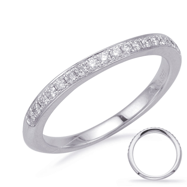 S. Kashi 14K White Gold .19ctw. Diamond Wedding Band (95029)