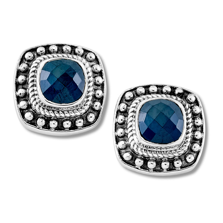 Samuel B. Sterling Silver Stud Earrings with Black Onyx (96968)