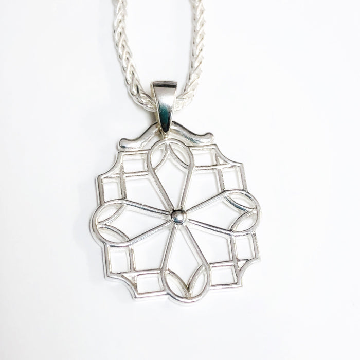 Southern Gates Biltmore Collection Sterling Silver Crossings Pendant and Chain