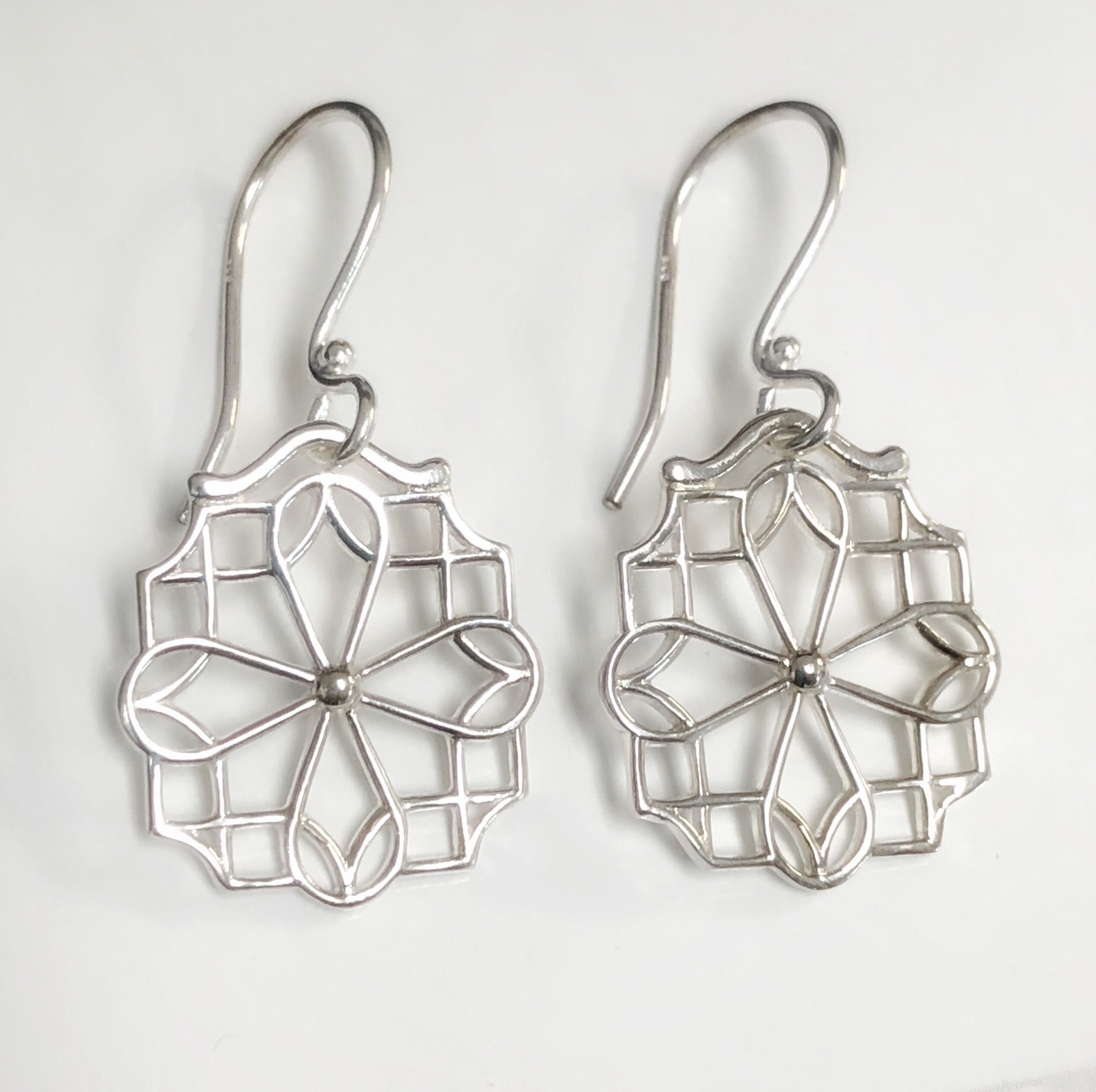 Southern Gates Biltmore Collection Sterling Silver Crossings Earrings