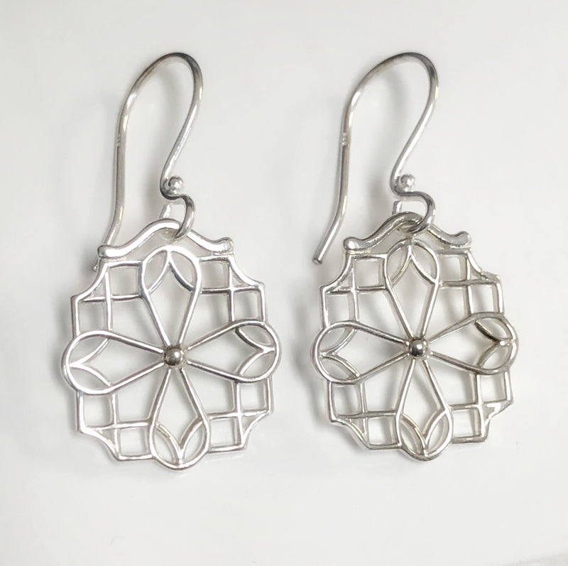 Southern Gates Biltmore Collection Sterling Silver Crossings Earrings