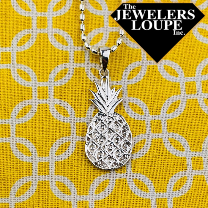 Southern Gates®  Waterfront Pineapple Pendant Lowcountry Series 26mm 925 sterling silver Whimsical jewelry design that celebrates life in Charleston and around the lowcountry.  *chain sold separately