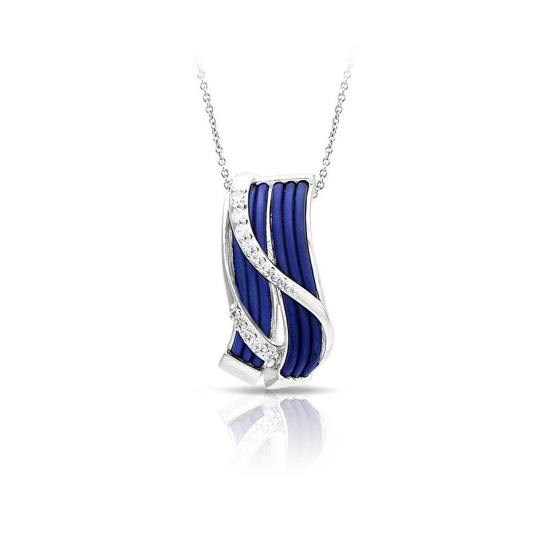 Belle e'toile Sterling Silver Venti Blue Pendant