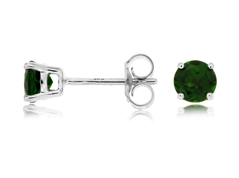 14K White Gold 1.10ctw Chrome Diopside Stud Earrings (94164)