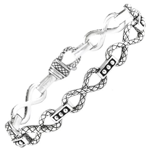 Andrea Candela Sterling Silver Eternity Symbol Bracelet (82463)