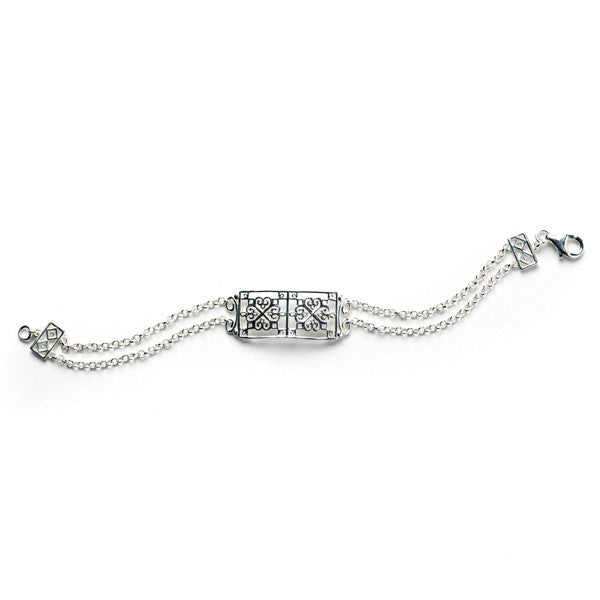 Southern Gates Sterling Silver Terrace Double Chain Bracelet