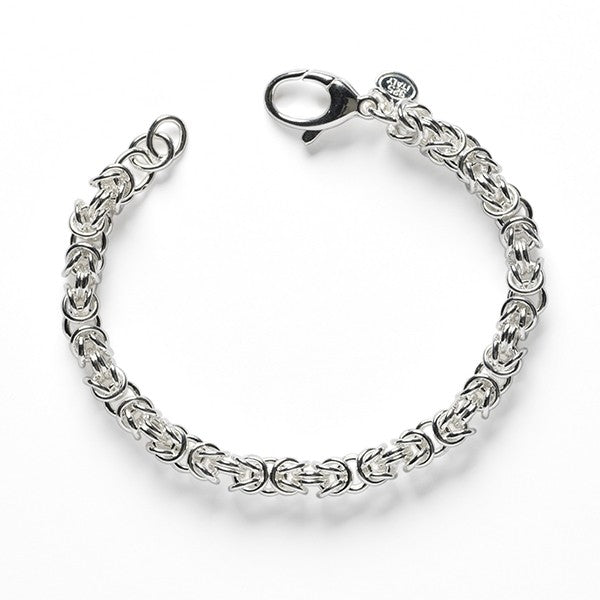 Southern Gates Sterling Silver Byzantine Chain Bracelet, 7.5