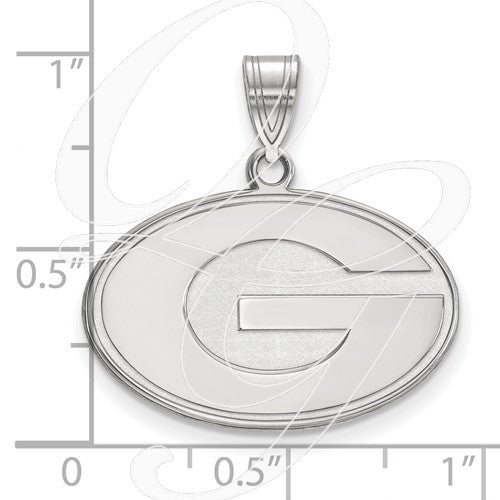 Sterling Silver LogoArt Officially Licensed University of Georgia Medium Pendant