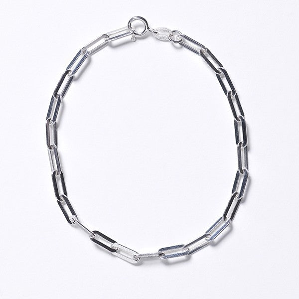 Southern Gates Sterling Silver Thin Paperclip Bracelet, 7