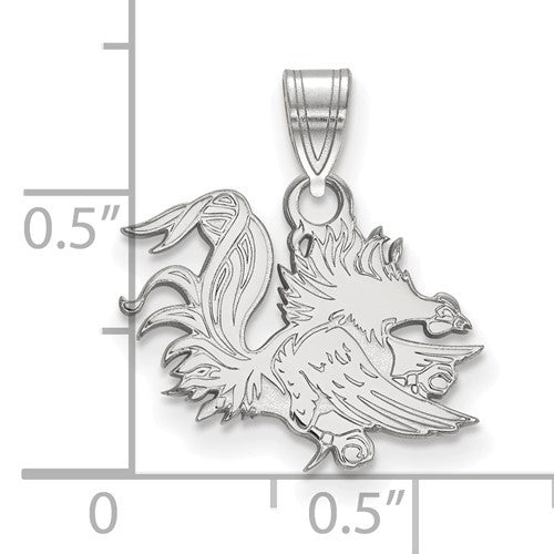 Sterling Silver LogoArt Officially Licensed University Of South Carolina Small Pendant