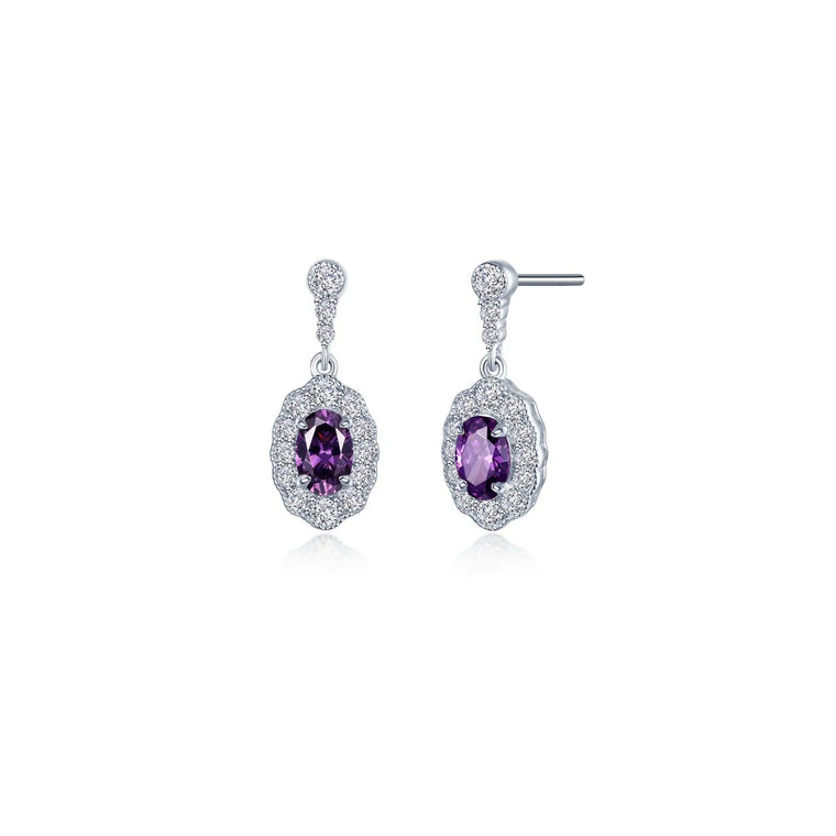 Lafonn Sterling Silver Twilight Essence Amethyst Earrings (100448)