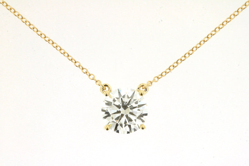 Lab Grown Yellow Gold Diamond Necklace 2.06CTW 