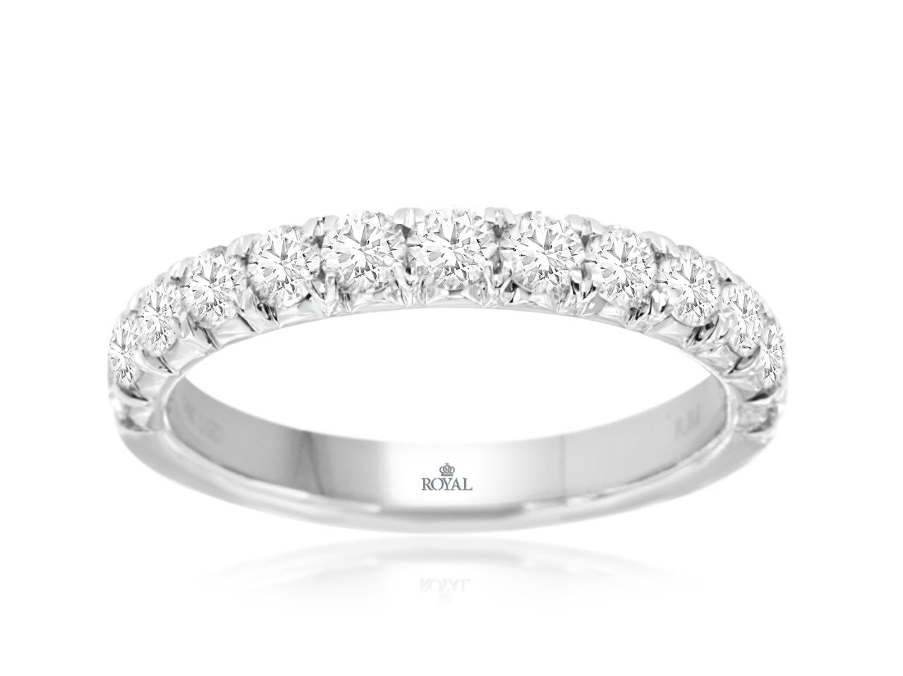 Lab-Grown White Gold Diamond Band – 1 CTW