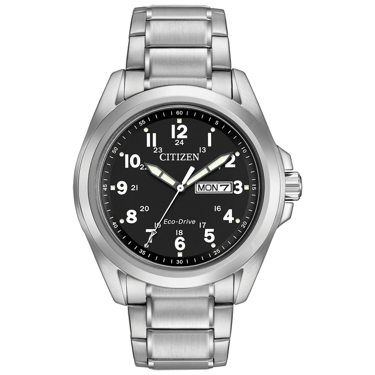 Citizen Garrison Black Dial Stainless Steel Men's Watch (100971)