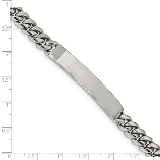Stainless Steel Polished ID Bracelet 8.25