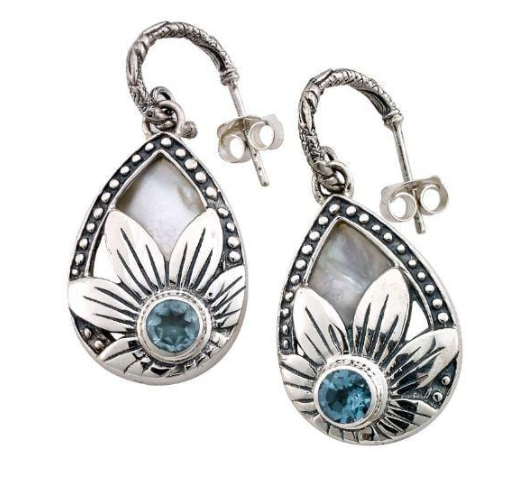 Samuel B. Sterling Silver Makana Earrings- Mother of Pearl (101194)