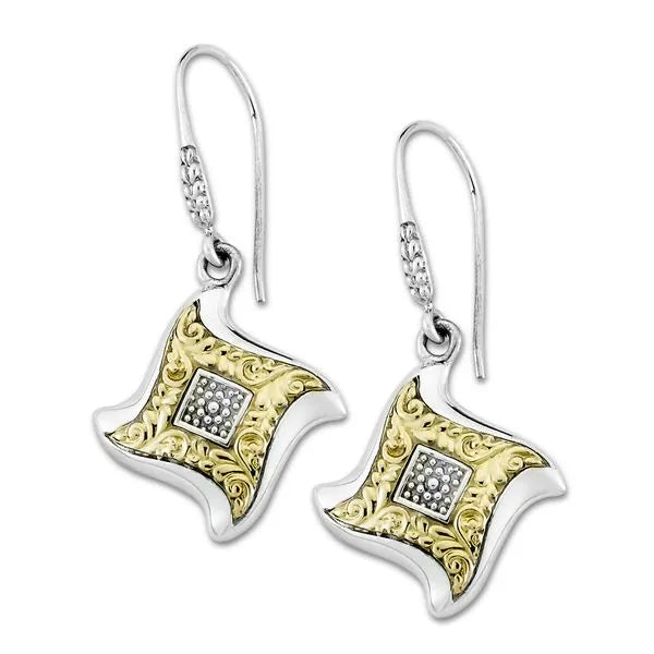 Samuel B. Sterling Silver/18k Blade Earring (101208)