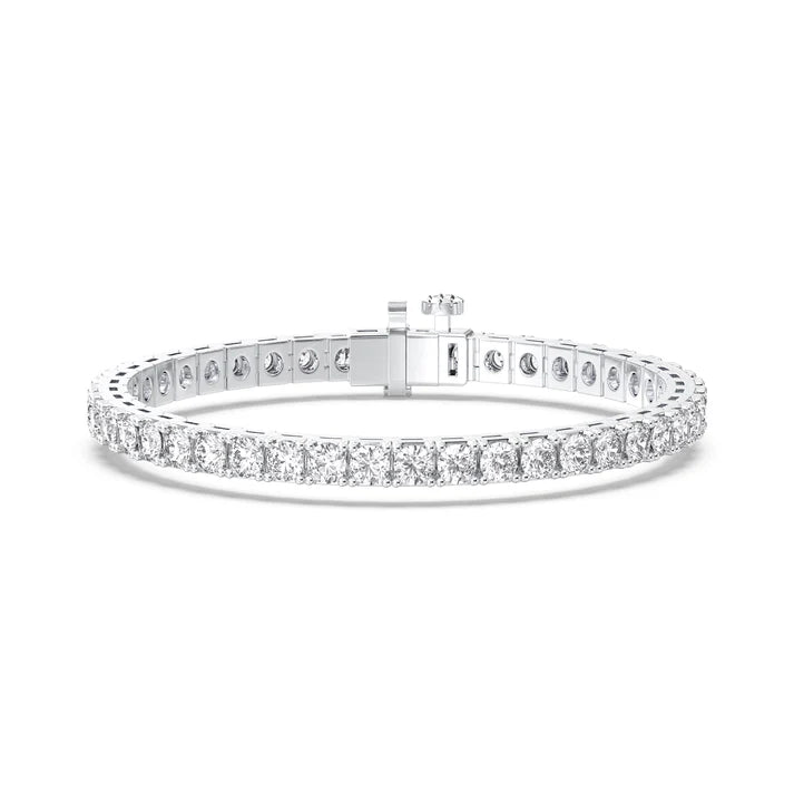 Round 4-Prong Lab Diamond Tennis Bracelet – 6.15 ct. total weight