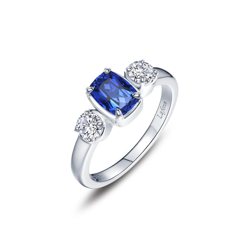 Lafonn Regal Lab Grown Sapphire Cushion-Cut Ring (101292)