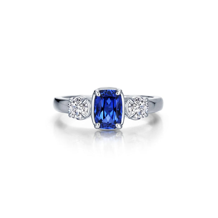 Lafonn Regal Lab Grown Sapphire Cushion-Cut Ring (101292)