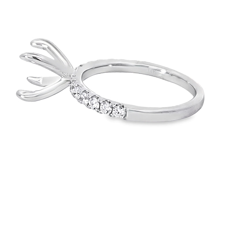 14 Karat White Gold Diamond Semi-Mount