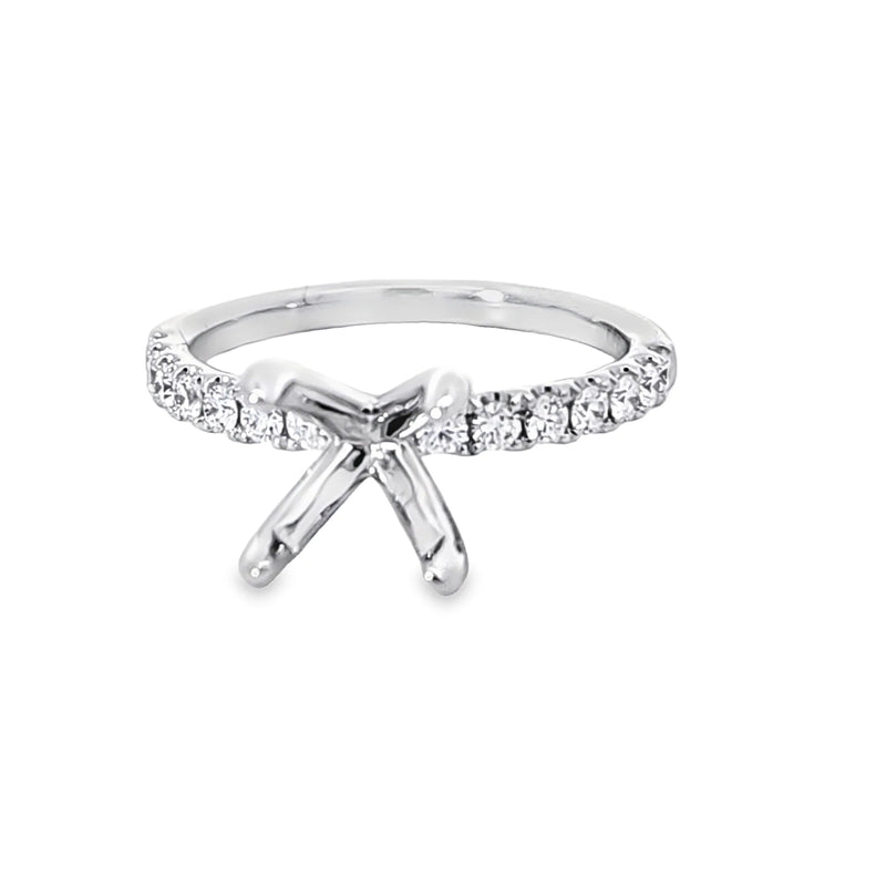 14 Karat White Gold Diamond Semi-Mount