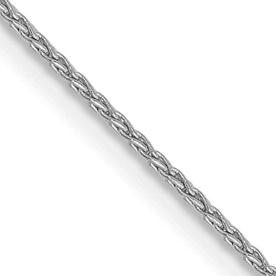 14K White Gold Wheat Chain Necklace 18” | 1mm Chain (101607)