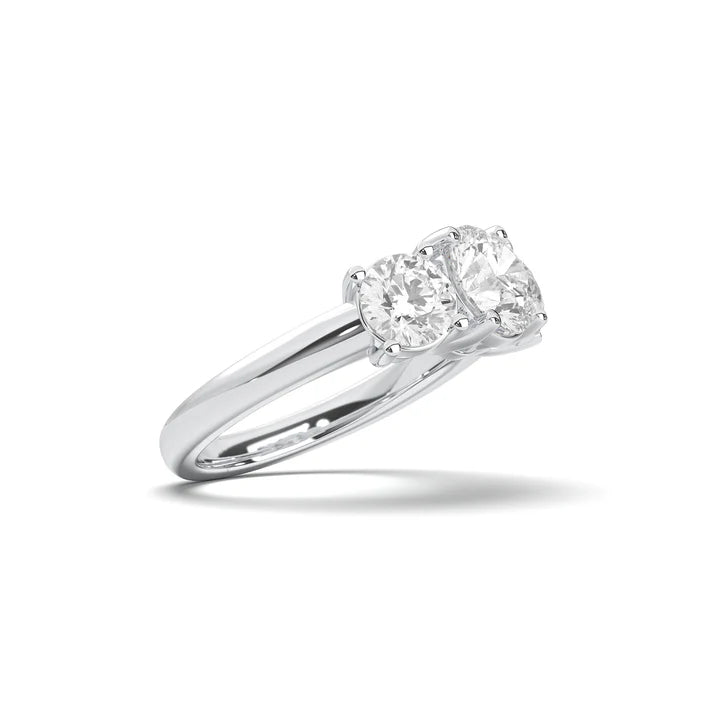 14K White Gold Three Lab Diamond Engagement Ring 3.17CTW (101629)