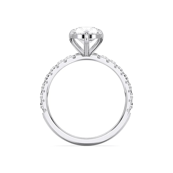 14K White Gold Pear Cut 2.03ct Diamond Engagement Ring