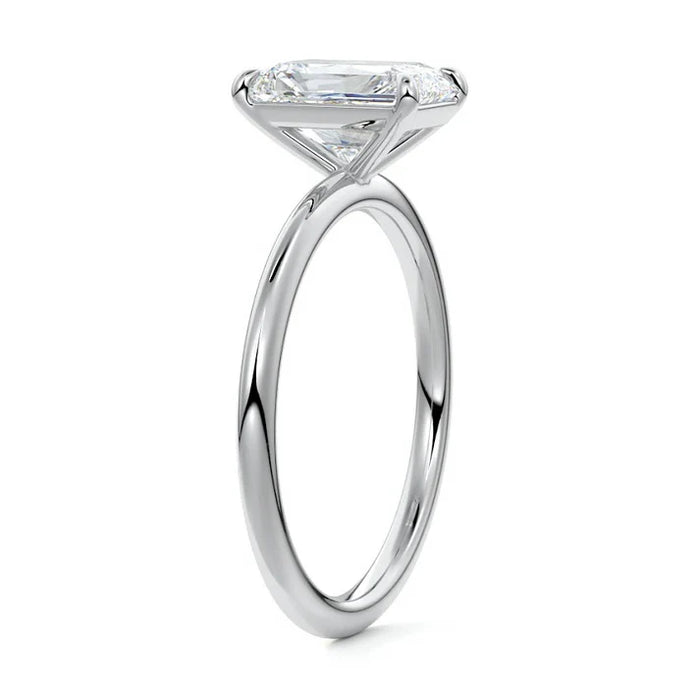 14K White Gold Radiant Cut Lab-Grown Diamond Solitaire 1.02CTW Engagement Ring (101646)