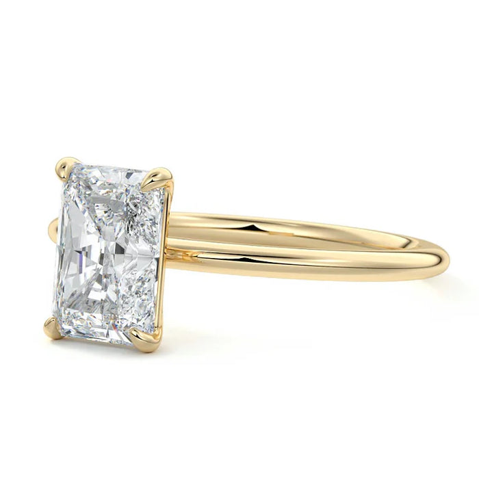 14K Yellow Gold Radiant Cut Lab-Grown Diamond Solitaire 1.08CTW Engagement Ring